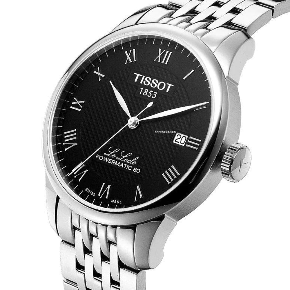 Tissot T0064071105300 Le Locle Powermatic 80 Black Dial Stainless Steel Men's Watch