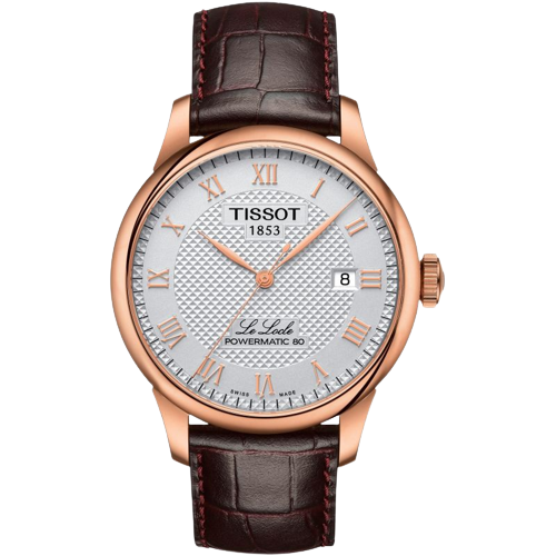 Tissot T0064073603300 Le Locle Powermatic 80 Brown Leather Strap Men's Watch