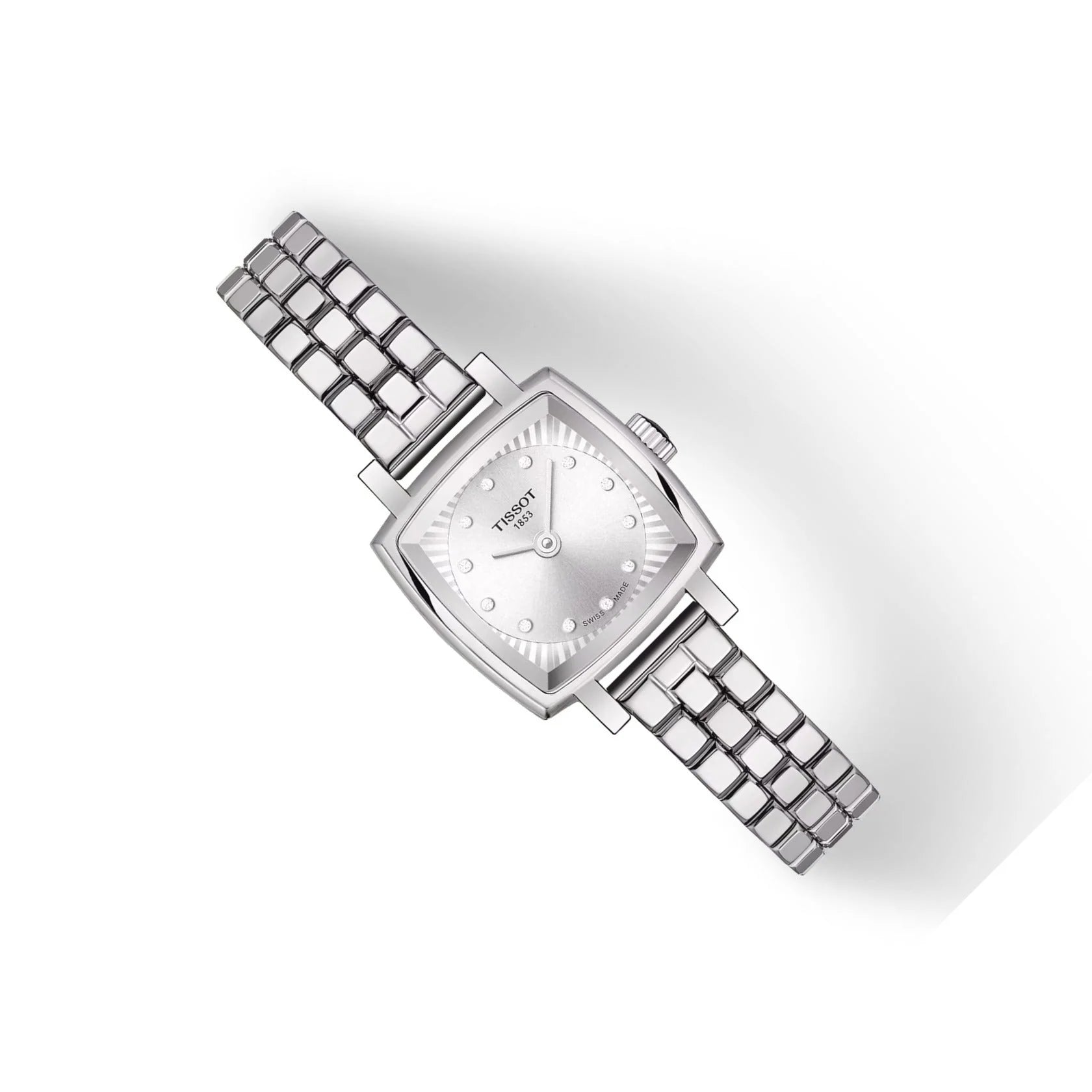 Tissot T0581091103601 Lovely Square 20mm Silver Dial Stainless Steel Women’s Watch - mzwatcheslk srilanka