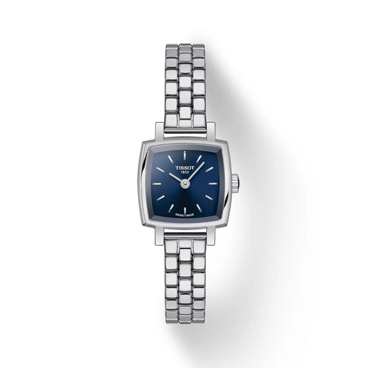 Tissot T0581091104101 Lovely Square 20mm Blue Dial Stainless Steel Women’s Watch - mzwatcheslk srilanka