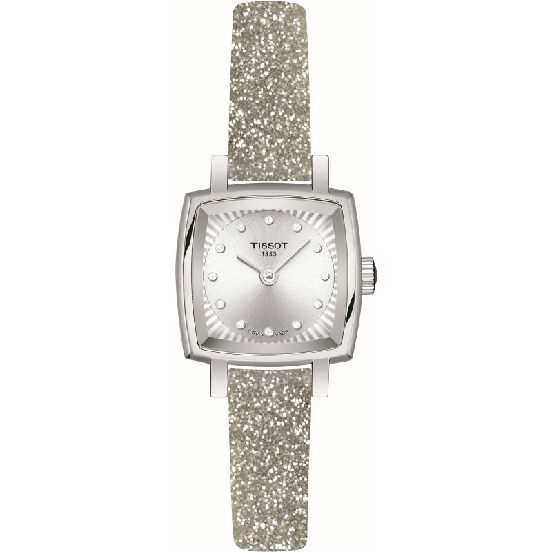 Tissot T0581091703602 T-Lady Lovely Square Silver Diamond Set Dial Strap Set Women’s Watch - mzwatcheslk srilanka