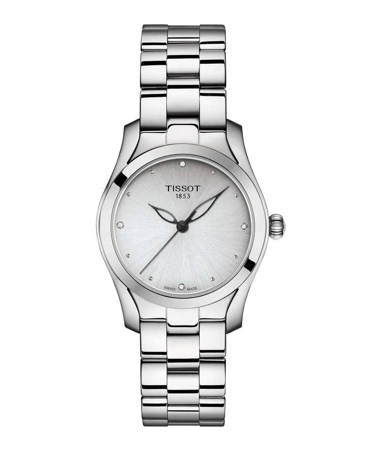 Tissot T1122101103600 T-Wave Silver Sunray Dial Women’s Watch - mzwatcheslk srilanka