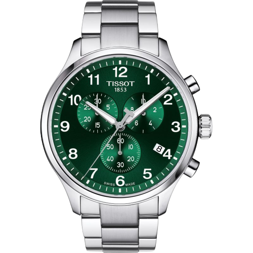 Tissot  T1166171109200 Chrono XL Chronograph Classic 45mm Green Dial Stainless Steel Men's Watch