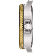 Tissot T1208522205100 Seastar 1000 Quartz GMT 40mm Black Dial Two Tone Stainless Steel Bracelet Men's Watch