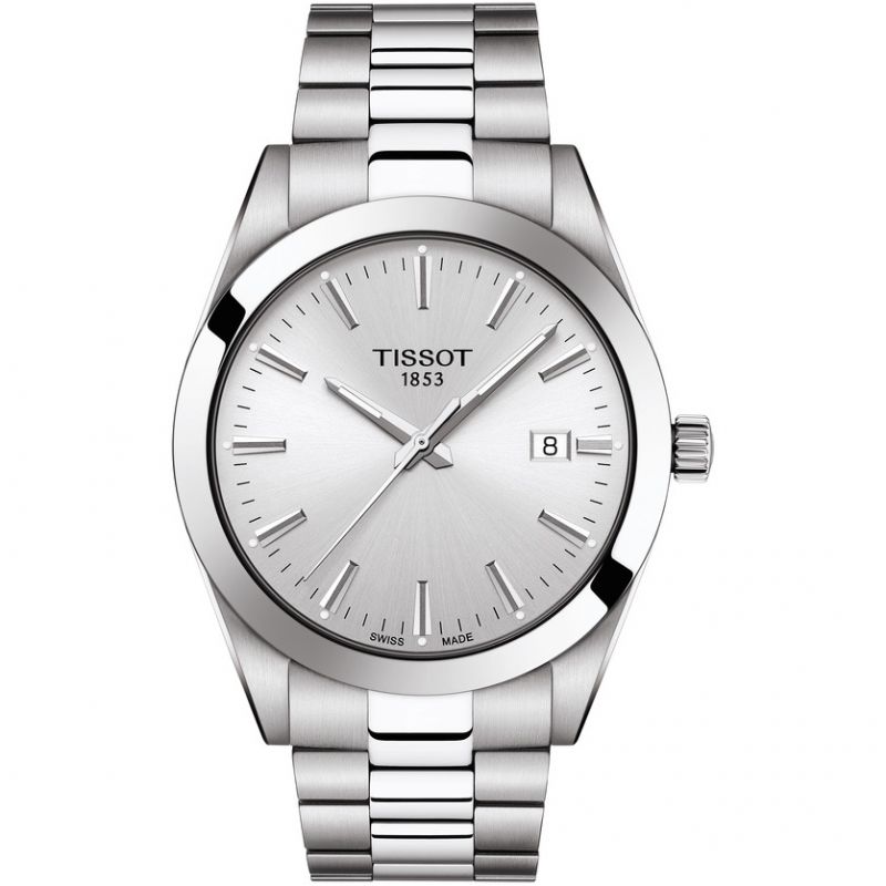 Tissot T1274101103100 Gentleman Stainless Steel Bracelet Silver Dial Men's Watch - mzwatcheslk srilanka