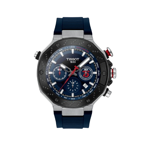 Tissot T1414272704100 T-Race MotoGP™ Automatic Chronograph 2024 Limited Edition 45mm Blue Dial Blue Silicone Strap Men's Watch