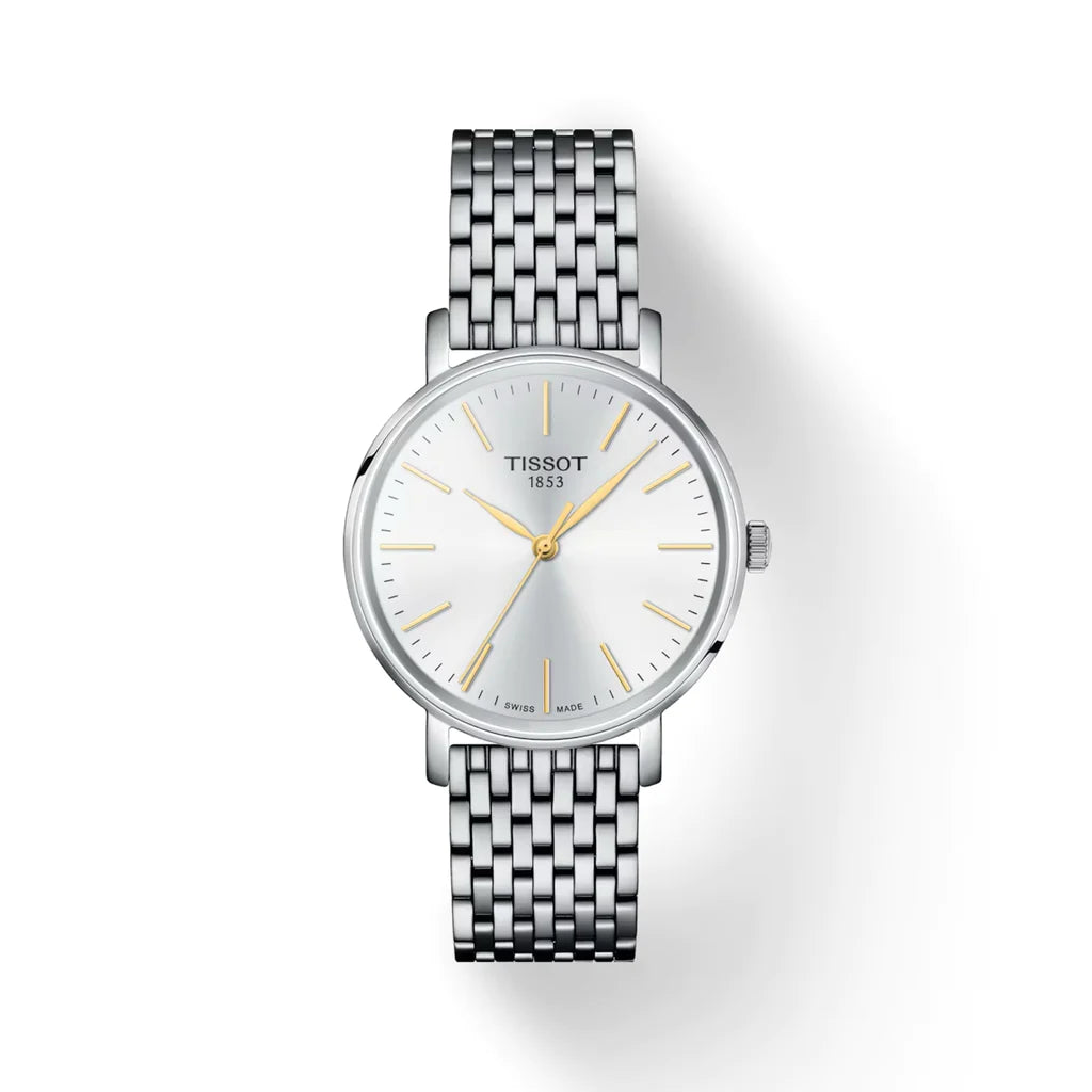 Tissot T1432101101101 Everytime Quartz Lady Silver Dial Stainless Steel Bracelet Women’s Watch - mzwatcheslk srilanka