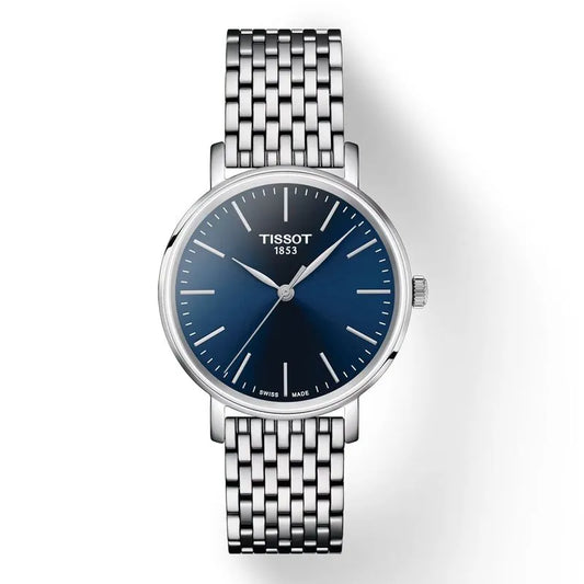 Tissot T1432101104100 Everytime Quartz Lady Blue Dial Stainless Steel Women’s Watch - mzwatcheslk srilanka