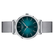 Tissot T1432101109100 Everytime Quartz Lady 34mm Turquoise Dial Steel Mesh Bracelet Women’s Watch - mzwatcheslk srilanka