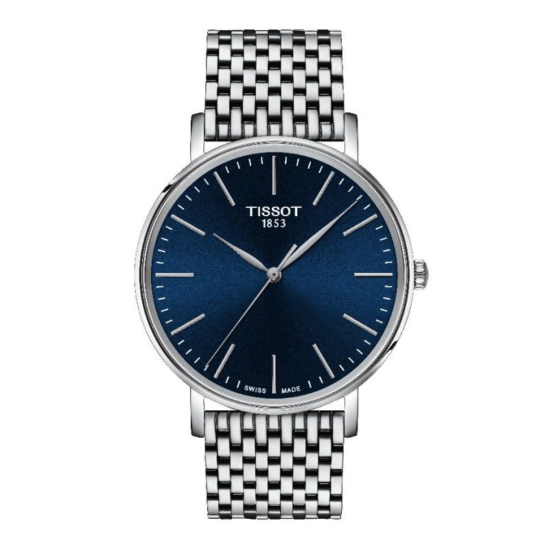 Tissot T1434101104100 Everytime Quartz Gent Blue Dial Stainless Steel Men's Watch - mzwatcheslk srilanka