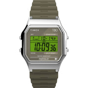 Timex TW2V41100  80 Green Digital Display Green Resin Strap Men's Watch - mzwatcheslk srilanka
