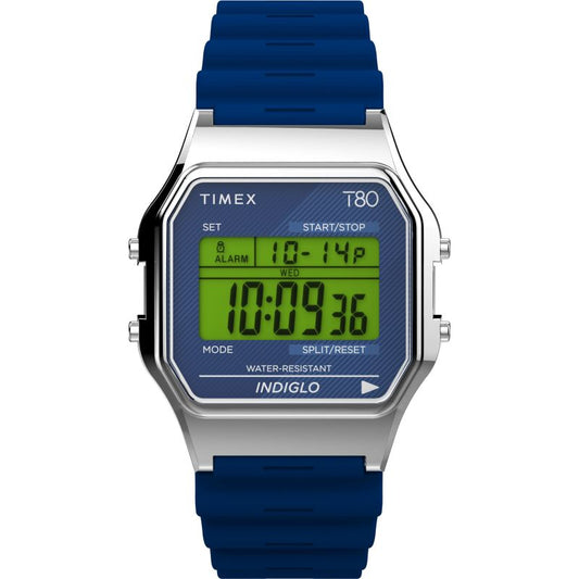 Timex TW2V41200 80 Blue Digital Dial Blue Resin Strap Men's Watch - mzwatcheslk srilanka