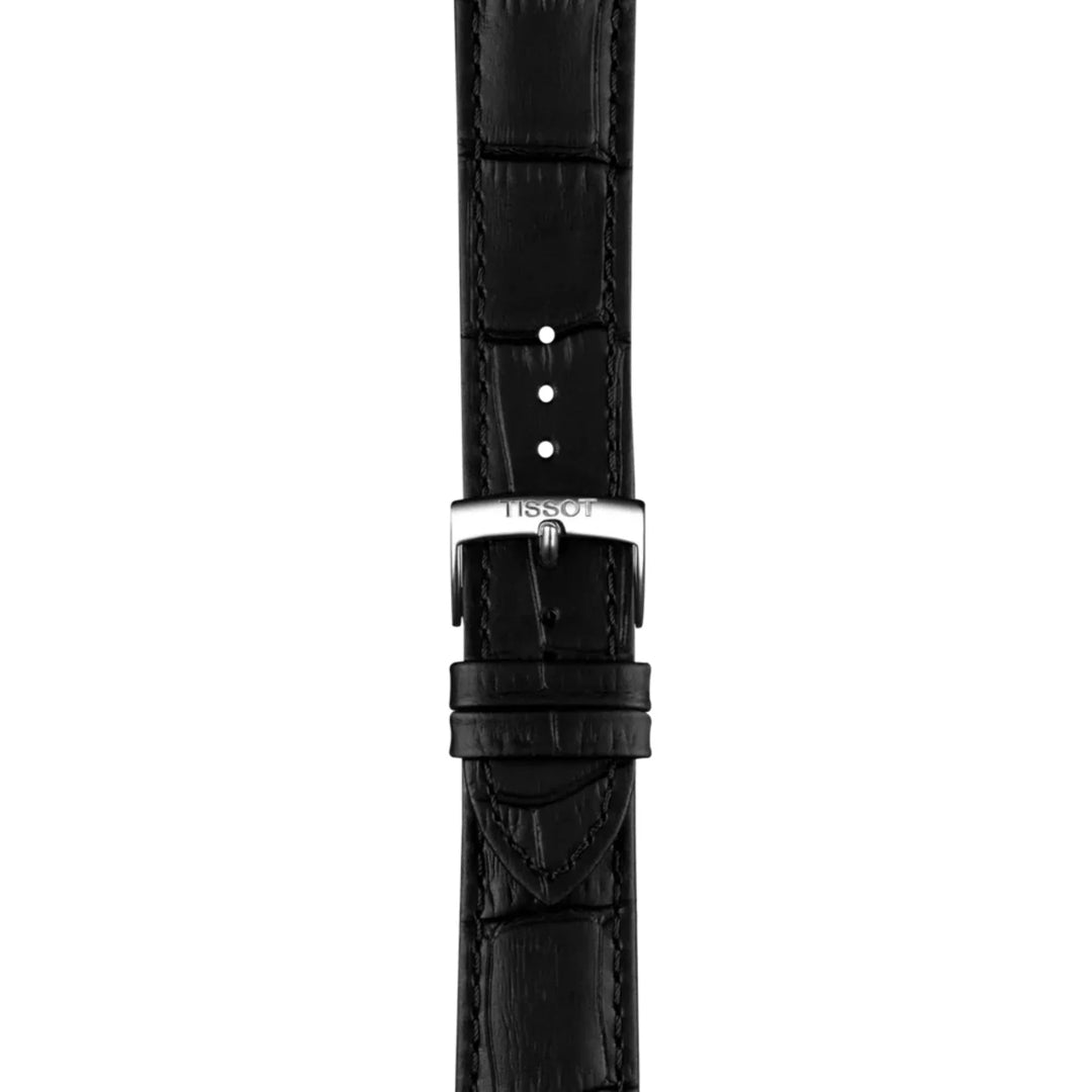 Tissot T1514221605100 PRC 100 Solar (39mm) Black Dial  Black Leather Strap Men's Watch
