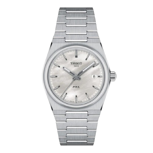 Tissot T1372101111100  PRX Quartz 35mm  White Mother of Pearl Dial Stainless Steel Bracelet Women's Watch