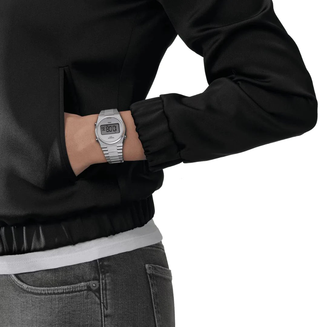 Tissot T1372631103000 PRX Digital 35mm Digital Dial Stainless Steel Bracelet Men's & Women's Watch
