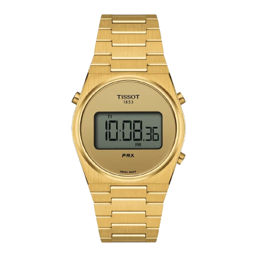 Tissot T1372633302000 PRX Digital 35mm Digital Dial Gold Tone Stainless Steel Men's & Women's Watch