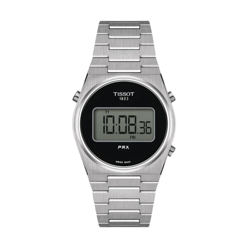 Tissot T1372631105000 PRX Digital 35mm Black Digital Dial Stainless Steel Bracelet Men's & Women's Watch