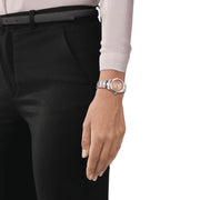 Tissot T1320071133600 T-My Lady Automatic Diamond 29.3mm Pink Dial Stainless Steel Bracelet & Brown Leather Strap Women’s Watch