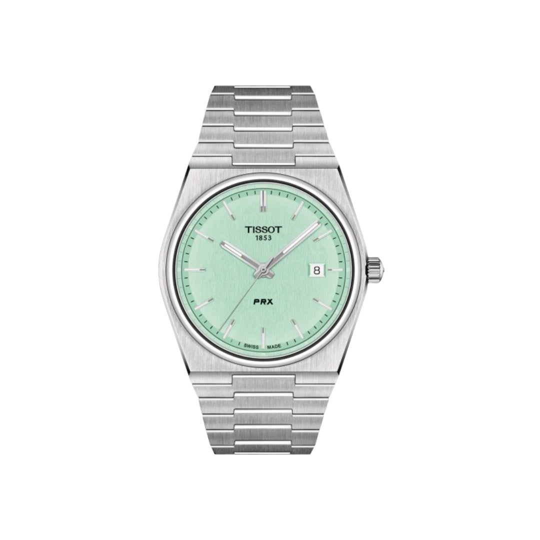 Tissot PRX T1374101109101 Green Dial  Stainless Tiffany Dial Men's Watch