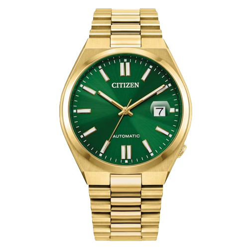 Citizen  NJ0152-51X Tsuyosa Automatic Sunray Green Dial Gold Tone Stainless Steel Men’s Watch