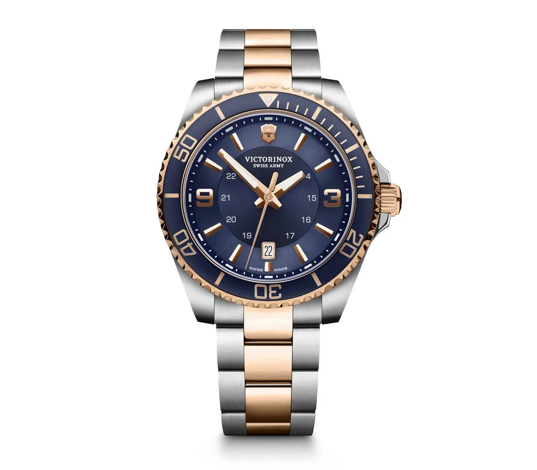 Victorinox Swiss Army 241950 Maverick Two Tone Blue and Rose Gold Men's Watch - mzwatcheslk srilanka