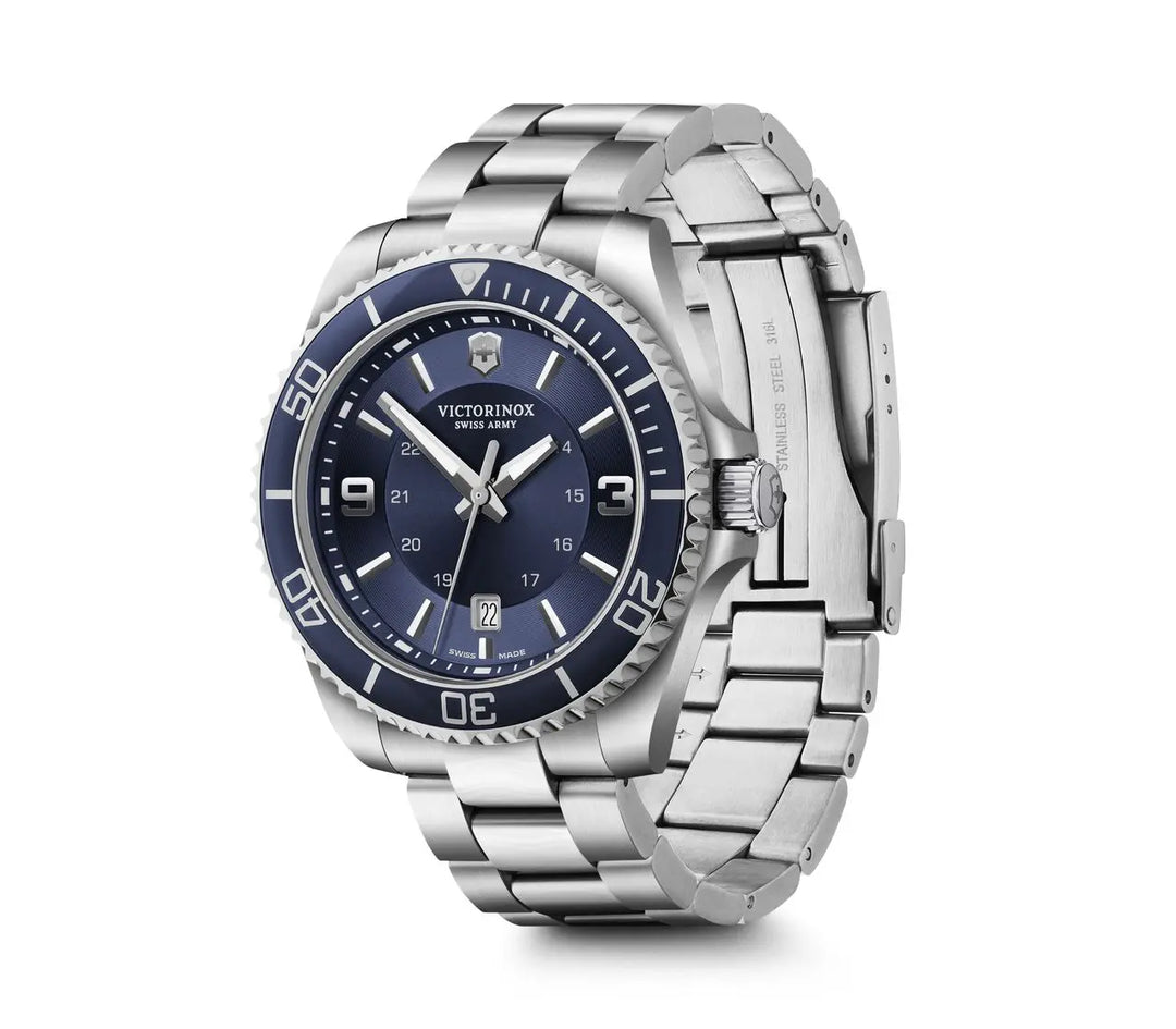 Victorinox Swiss Army 242007 Maverick Blue Dial Stainless Steel Men's Watch - mzwatcheslk srilanka