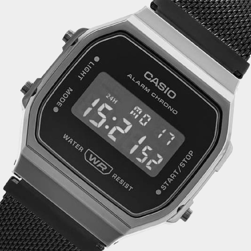 Casio A168WEMB-1BDF Vintage Digital Stainless Steel Men & Women Watches