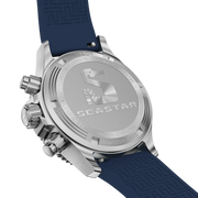 Tissot T1202171704100 Seastar 1000 Quartz Chronograph (38mm) Graded Blue Dial  Blue Silicone Strap Men's Watch
