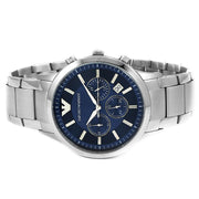 Emporio Armani AR2448 Blue Chronograph Dial Stainless Steel Bracelet Men's Watch
