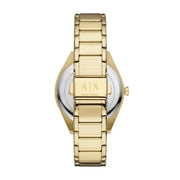 Armani Exchange AX5657 Silver Crystal Set Dial Gold PVD Plated Bracelet  Women's Watch