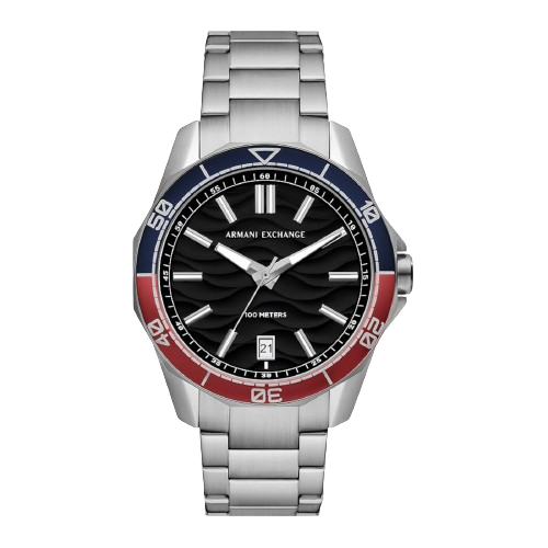 Armani Exchange AX1955 44mm Black Dial Stainless Steel Bracelet Men's Watch