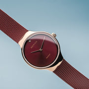 Bering 13326-CHARITY Charity Red Mesh Strap Red Dial Women’s Watch