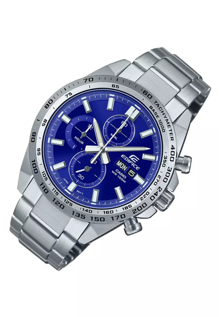 Casio EFR-574D-2AVUEF Edifice Chronograph 42.3mmBlue Dial Stainless Steel Mens Watch