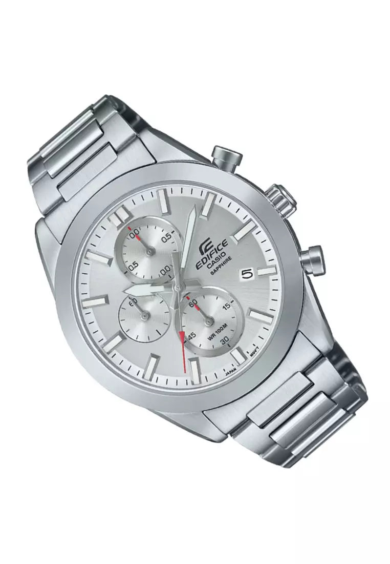 Casio Edifice EFB-710D-7AVUEF Chronograph 41mm Silver Dial Stainless S –  mzwatcheslk