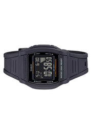 CASIO W201-1B DIGITAL DUAL TIME BLACK RESIN BAND Men's Watch