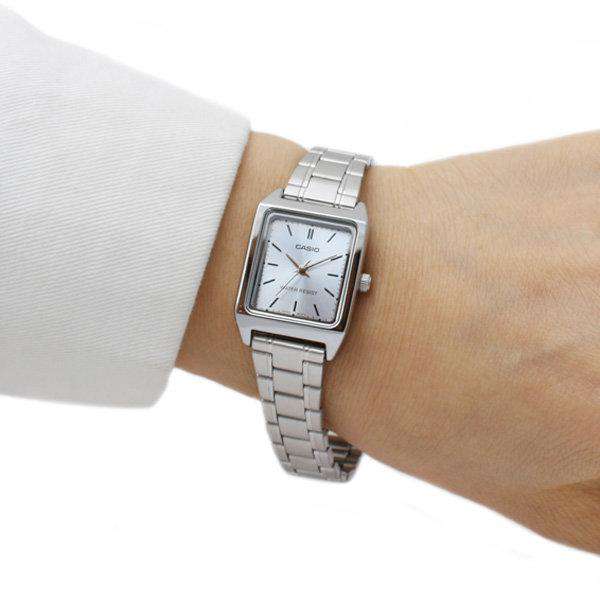 Casio LTP-V007D-2E Cartier Tank Style Analog Quatrtz Stainless Steel Women’s Watch