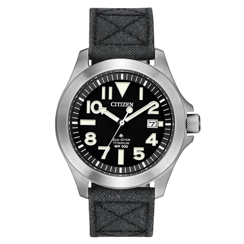 Citizen  BN0118-04E Promaster Tough Super Titanium 40mm Black Dial Black Fabric Men’s Watch