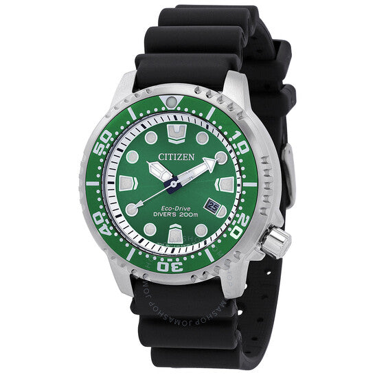 Citizen BN0158-18X Eco Drive Green Dial Black Polyurethane Men’s Watch