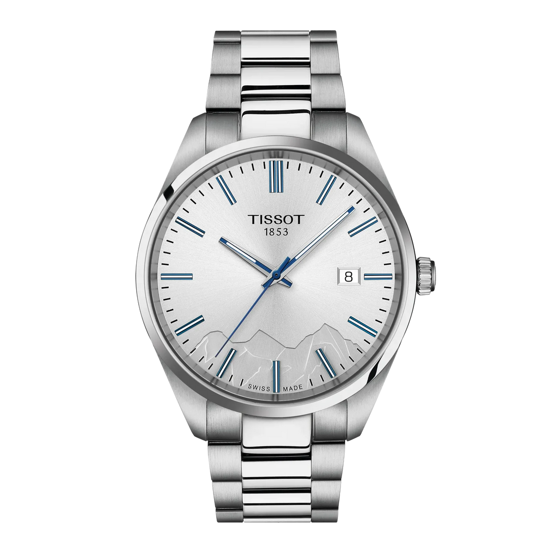 Tissot T1504101103100 PR 100 Quartz Jungfraubahn Special Edition 40mm Silver Dial Stainless Steel Bracelet Watch Men’s Watch