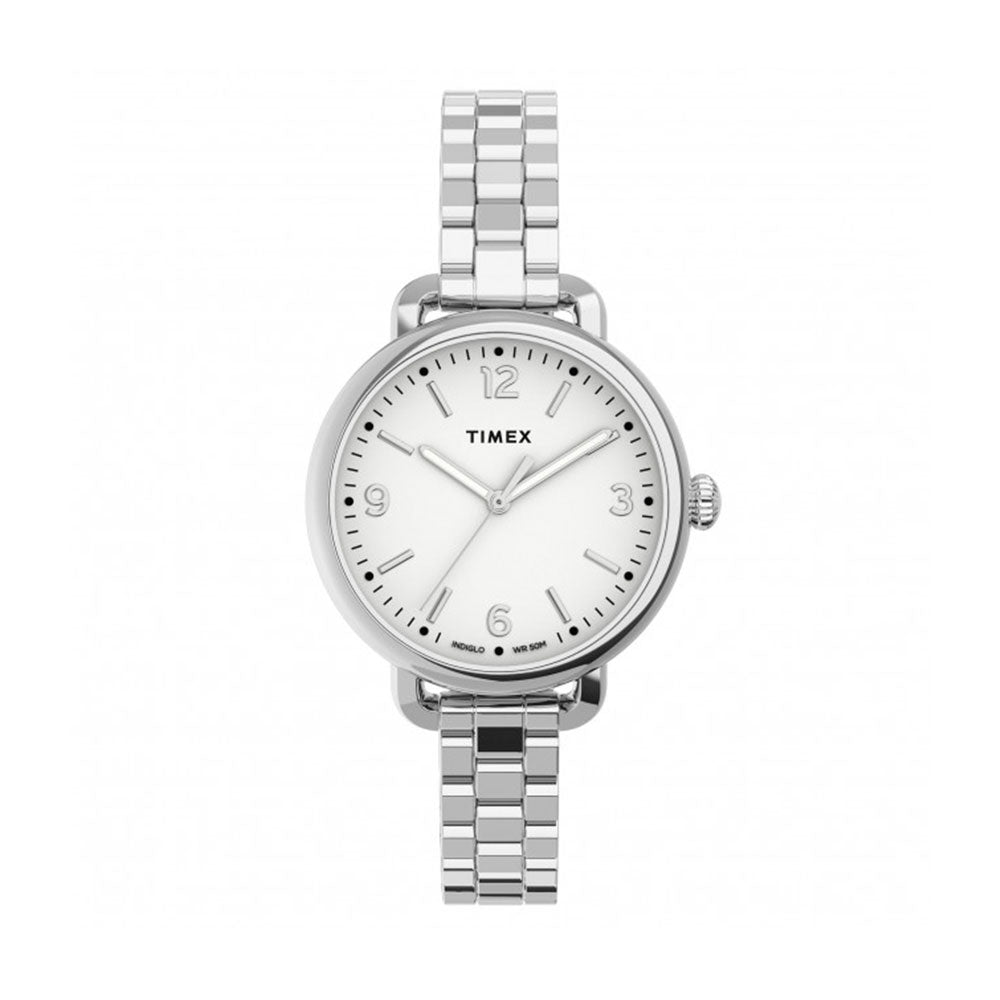 Timex TW2U60300 Standard Demi 30mm Silver tone Case White Dial Silver tone Bracelet Women's Watch - mzwatcheslk srilanka