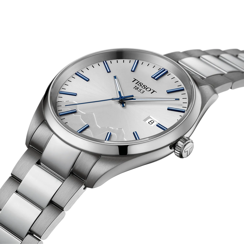 Tissot T1504101103100 PR 100 Quartz Jungfraubahn Special Edition 40mm Silver Dial Stainless Steel Bracelet Watch Men’s Watch