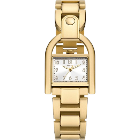 Fossil ES5327 Harwell 28mm Silver Dial Gold Tone Stainless Steel Bracelet Women's Watch