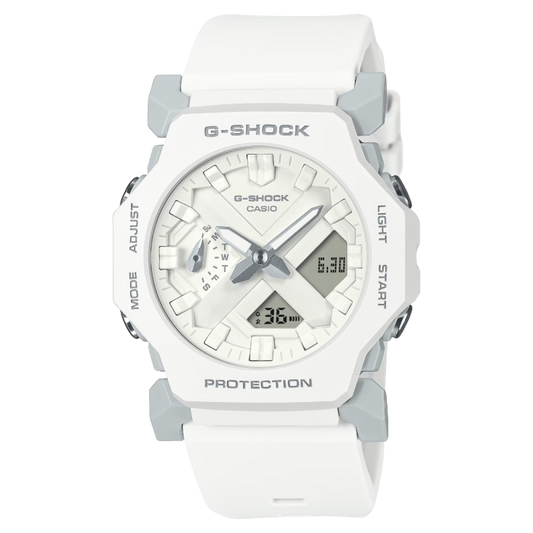 Casio  GA-2300-7AER G Shock Core White Hybrid Dial White Resin Strap Men's Watch