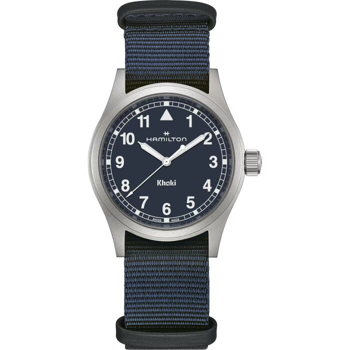 Hamilton H694-01940 Khaki Field Quartz 38mm Blue Dial Blue Textile