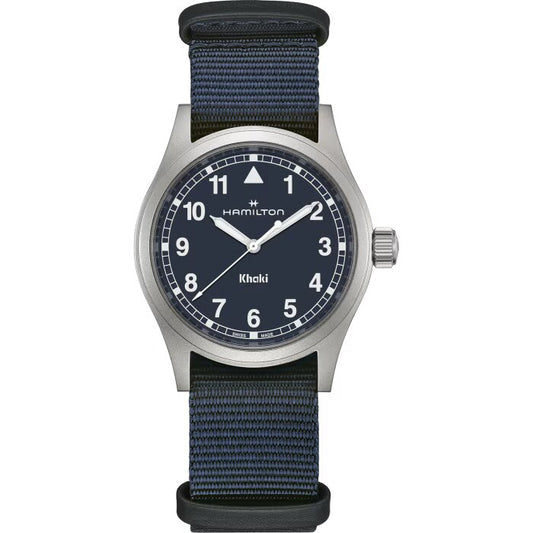 Hamilton H69401940 Khaki Field Quartz 38mm Blue Dial  Blue Textile Strap  Men & Women Watches