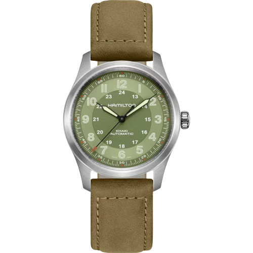 Hamilton  H70205860  Khaki Field Titanium 38mm Green Dial Automatic Men's Watch