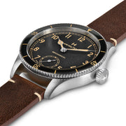 Hamilton H76719530 Khaki Aviation Pilot Pioneer Stainless Steel Case Leather Strap Men's Watch
