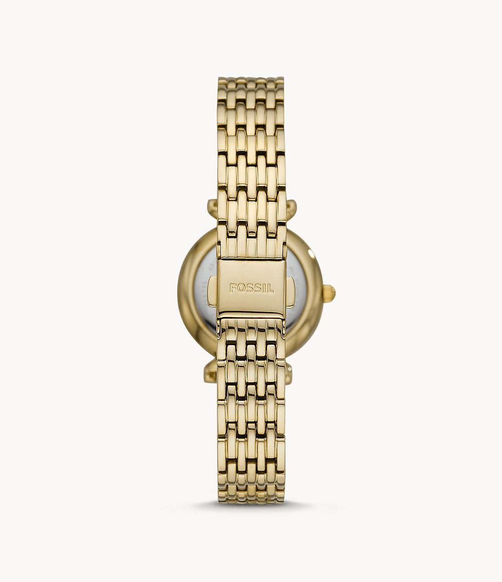 Fossil Carlie Mini | Mother-of-Pearl Dial | Gold Stainless Steel Bracelet  ES4735 Women's Watch