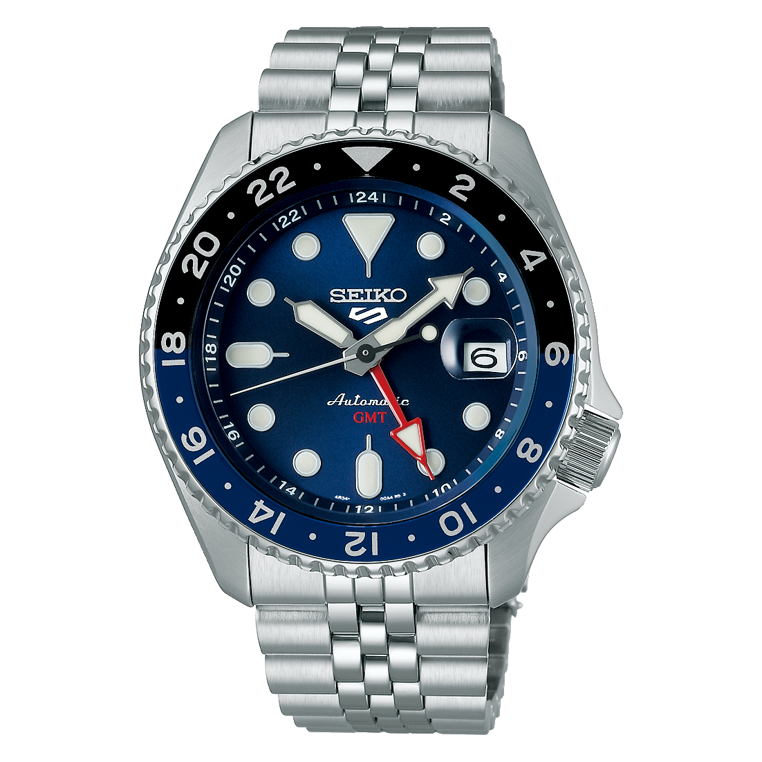 Seiko 5 Sports  SSK003K1 Sports Style GMT 'Batman 5KX' 'SKX Re-Interpretation' Men's Watch - mzwatcheslk srilanka