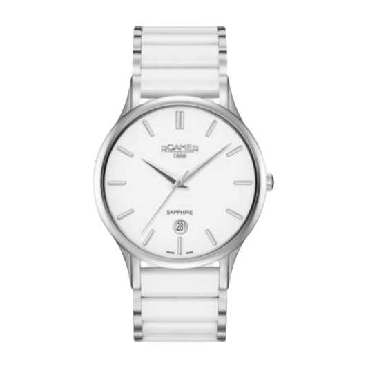 Roamer | C-Line | White Dial | White Ceramic Bracelet  657844 41 25 60 Women's Watch